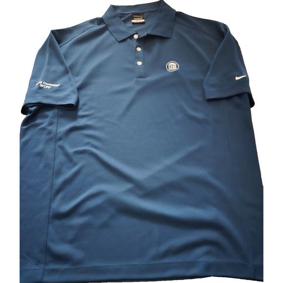 Nike Golf Polo Shirt Mens XL Fit‎ Dry Navy Blue Short Sleeve Casual RN #56323 - Picture 1 of 10